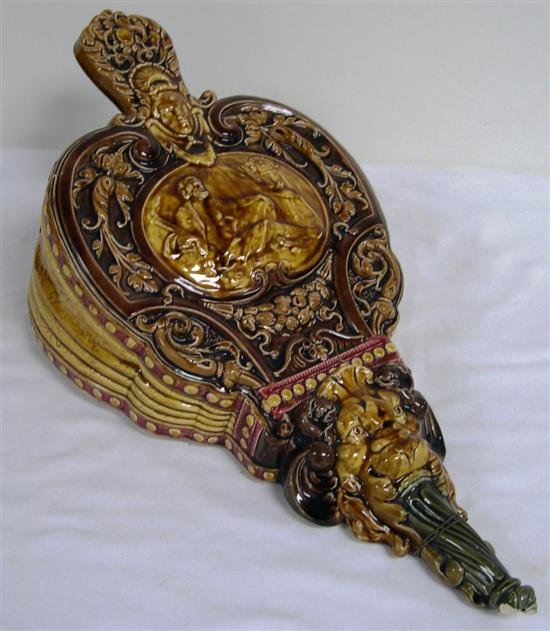 Sarraguemines majolica wall pocket