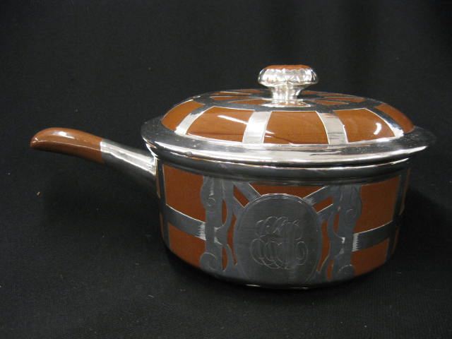 Sarreguemines Silver Overlay