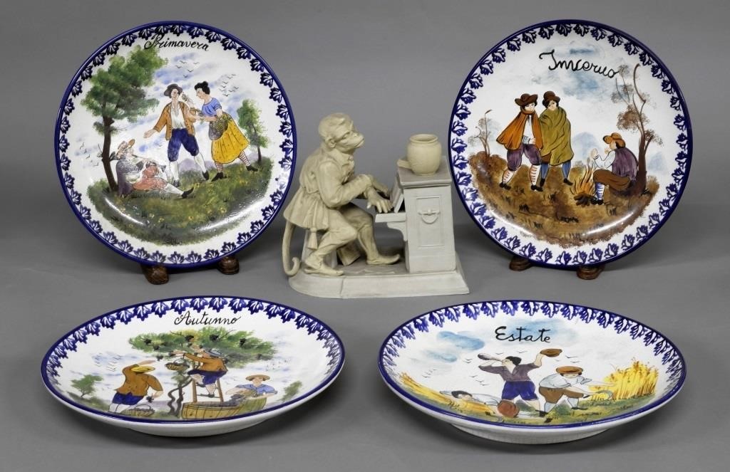 Sarreguemines unglazed monkey