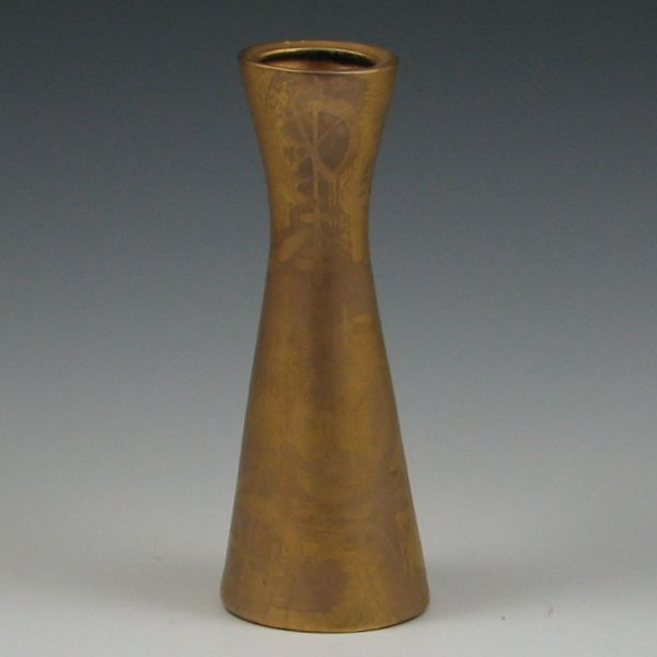 Sascha Brastoff Gold Vase signed