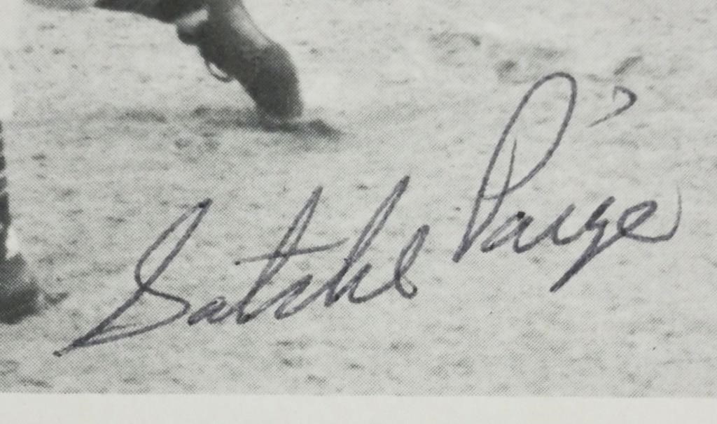 SATCHEL PAIGE SIGNED PICTURE, JSA