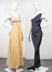 SATIN AND CHIFFON & BEADED  EV