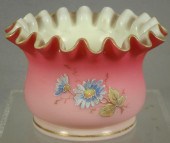 Satin Rubina cased glass rose