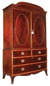 SATINWOOD-INLAID FIGURED MAHOG