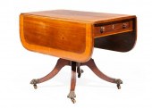 SATINWOOD-INLAID MAHOGANY PEDE