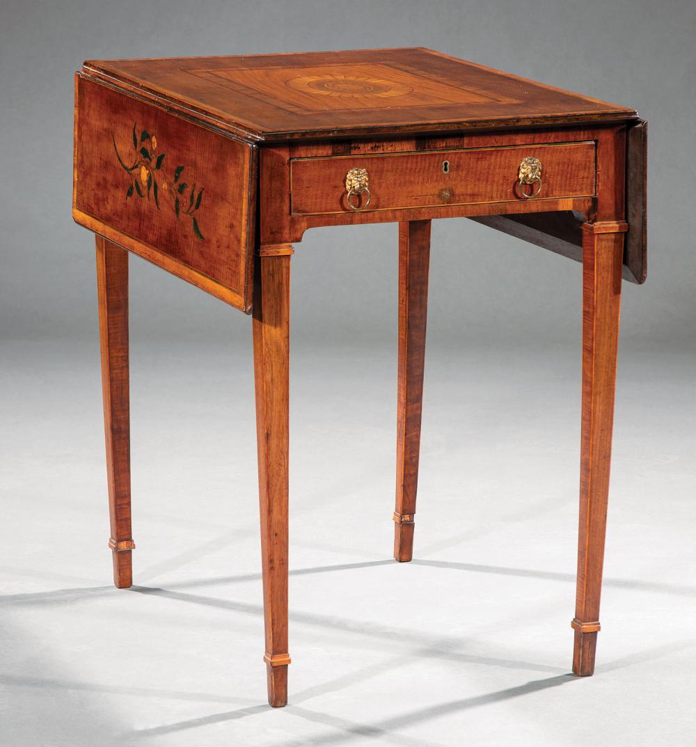 SATINWOOD INLAID MAHOGANY
