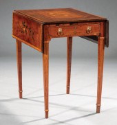 SATINWOOD INLAID MAHOGANY PEMB
