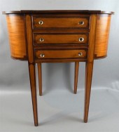 SATINWOOD & MAHOGANY SEWING ST