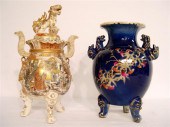 Satsuma earthenware tripod cen