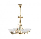 SATSUMA FOUR ARM GASOLIER, CIR