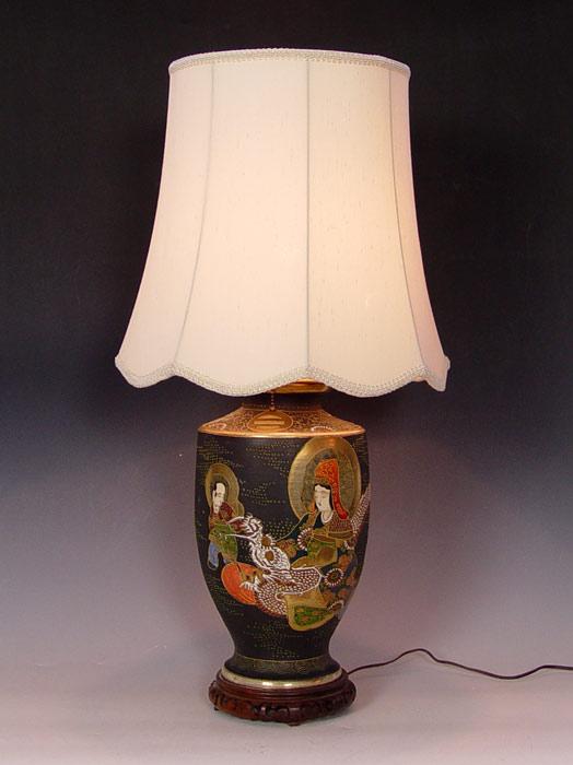 SATSUMA LAMP: 31'' h. overall. Base