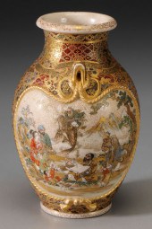 Satsuma Meizan Vase Japanese,