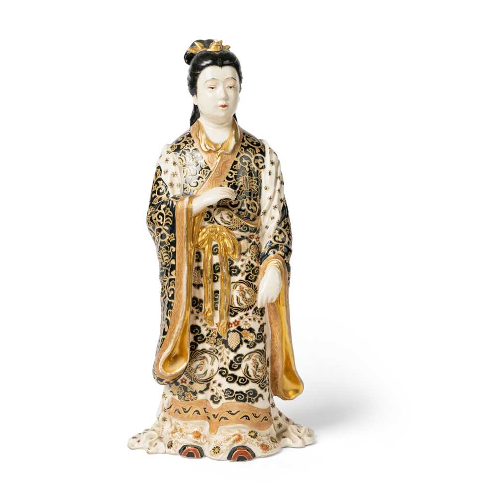 SATSUMA OKIMONO OF A LADY MEIJI