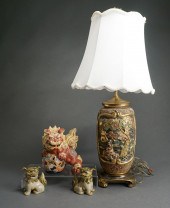 SATSUMA STYLE CERAMIC TABLE LA