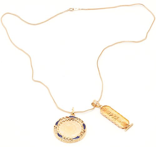 SAUDI COIN PENDANT NECKLACE &