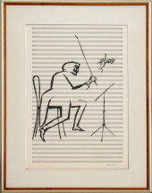 SAUL STEINBERG ORCHESTRA SCENE