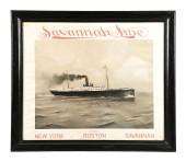 SAVANNAH LINE STEAMSHIP FRAMED