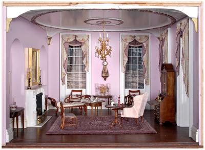 Savannah miniature room box: parlor