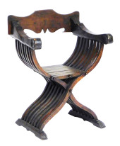 SAVONAROLA ARMCHAIR, 16TH C, W