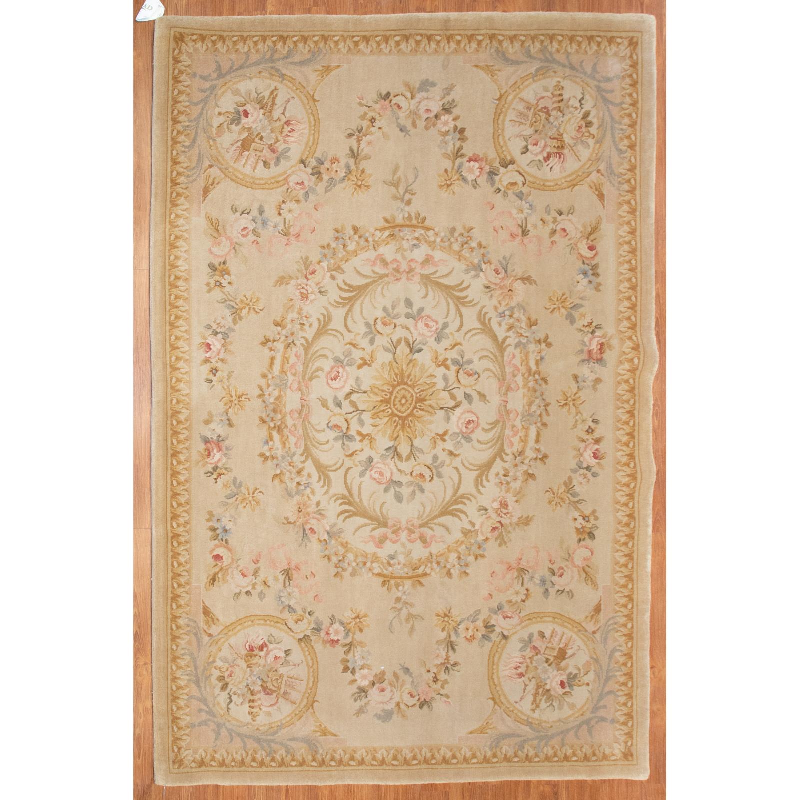 SAVONNERIE RUG, INDIA, 5.9 X 8.9