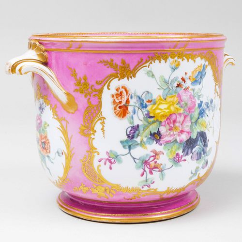 SÃ¨VRES STYLE PINK GROUND PORCELAIN