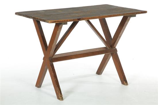 SAW BUCK TABLE.  American  19th
