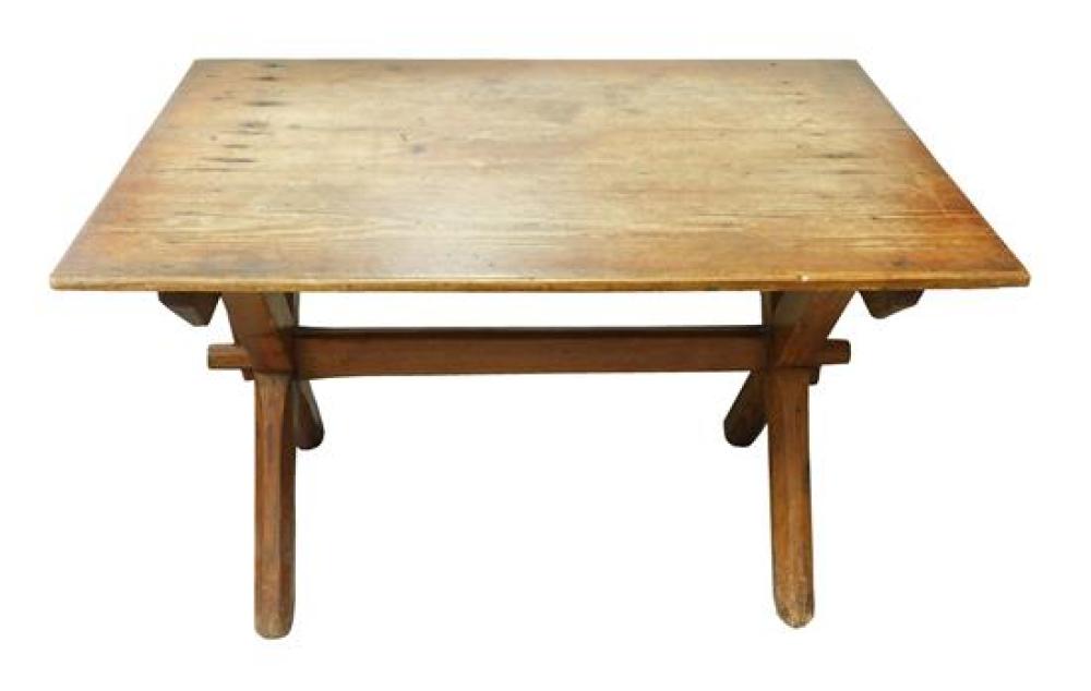SAWBUCK DINING TABLE, AMERICAN,
