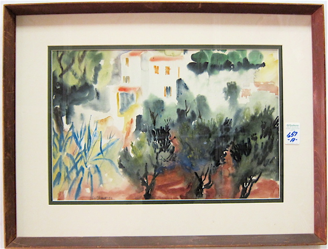 SAX SHAW WATERCOLOR ON PAPER