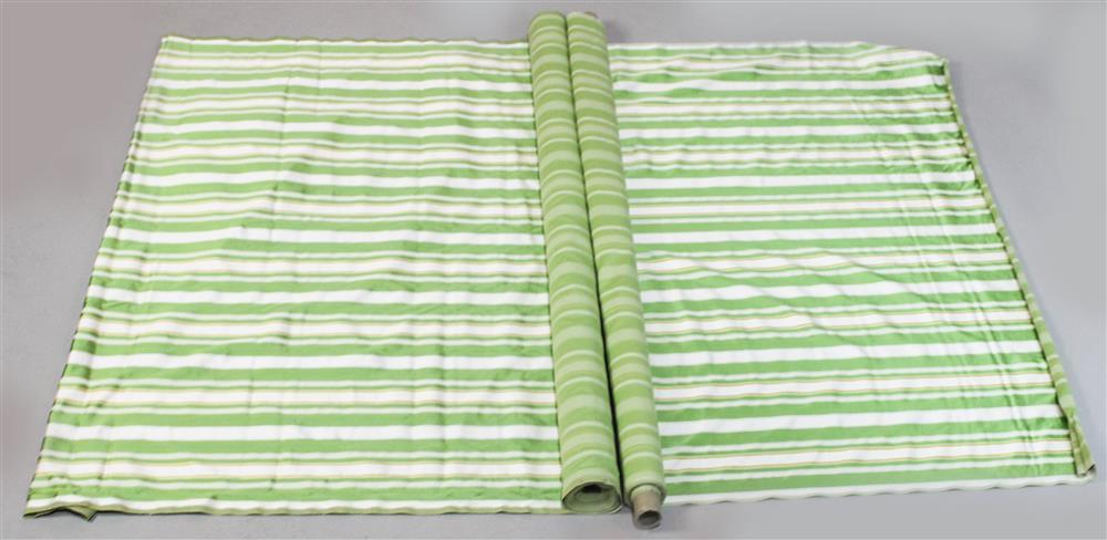 SCALAMANDRE GREEN/GOLD/WHITE STRIPE