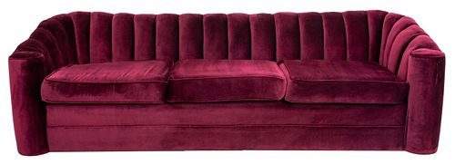 SCALAMANDRE VELVET UPHOLSTERED