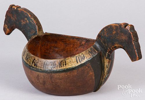 SCANDINAVIAN CARVED AND PAINTED