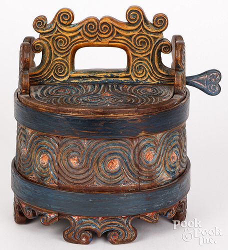 SCANDINAVIAN CARVED AND PAINTED