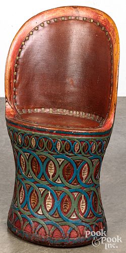 SCANDINAVIAN CARVED BARRELBACK