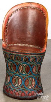 SCANDINAVIAN CARVED BARRELBACK