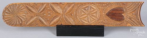 SCANDINAVIAN CARVED BUSK, 19TH