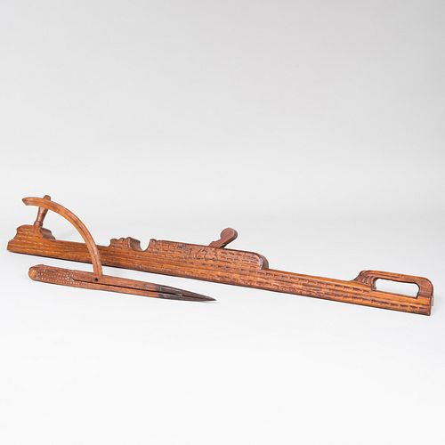 SCANDINAVIAN CARVED WOOD PLANE