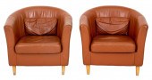 SCANDINAVIAN CLUB CHAIRS, PAIR