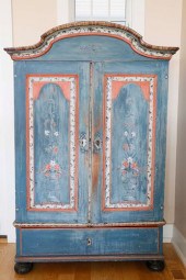 SCANDINAVIAN DECORATED ARMOIRE