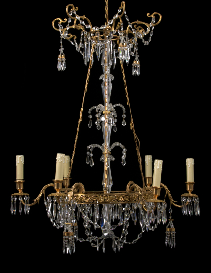 Scandinavian Gilt-Brass and Cut
