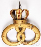 SCANDINAVIAN GILT METAL PRETZE