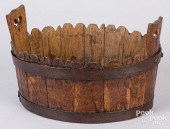 SCANDINAVIAN OAK IRON BANDED T