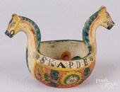 SCANDINAVIAN PAINTED ALE BOWL,