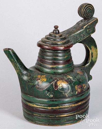 SCANDINAVIAN PAINTED ALE PITCHER,