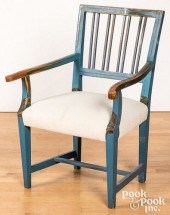 SCANDINAVIAN PAINTED ARMCHAIR,