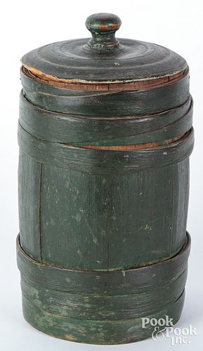 SCANDINAVIAN PAINTED CANISTER, 19TH
