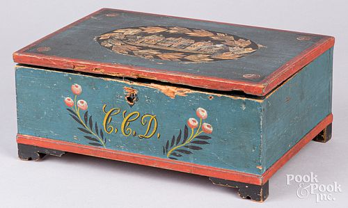 SCANDINAVIAN PAINTED DRESSER BOX,