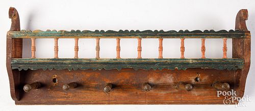 SCANDINAVIAN PAINTED SHELF/PEG