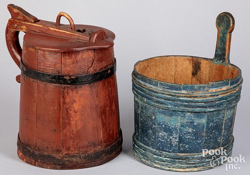SCANDINAVIAN PAINTED TANKARD AND