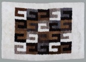 SCANDINAVIAN RYA WOOL RUG IN C