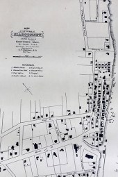 SCARCE 1888 MAP OF THE VILLAGE